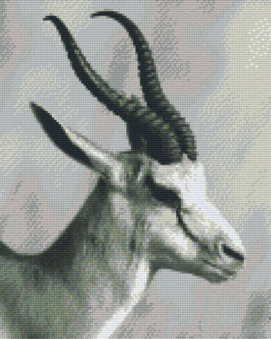 Deer In Black & White Nine [9] Baseplate PixelHobby Mini-mosaic Art Kit